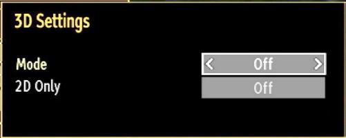 Subtitle Position: Sets subtitle position as up or down. Subtitle Font Size: Sets subtitle font size (max. 54pt). Using the 3D Mode IMPORTANT!