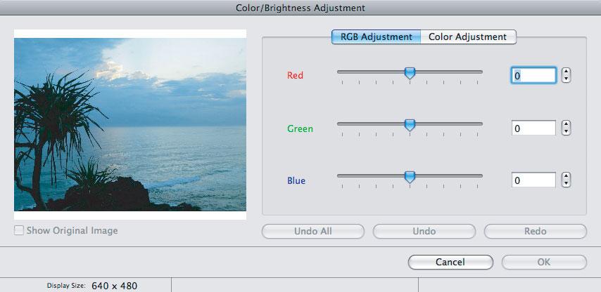 [Color/Brightness Adjustment-Värin/kirkkauden säätö] -ikkuna Valitse [Image Viewer/Kuvankatselu] -ikkunan alaosassa olevasta