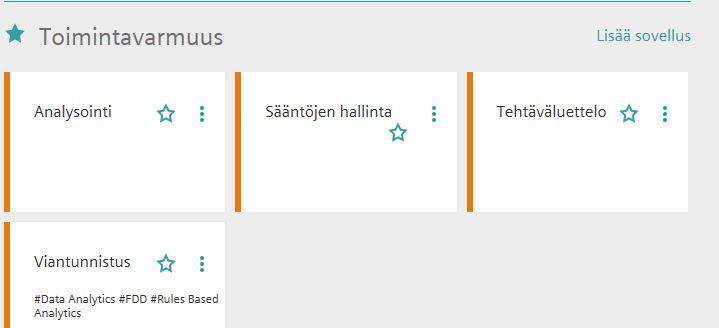 Aloitussivu sovellusten lisääminen Voit luoda aloitussivulla uuden sovelluksen napsauttamalla jonkin sovellusryhmän viereistä painiketta Lisää sovellus ja antamalla