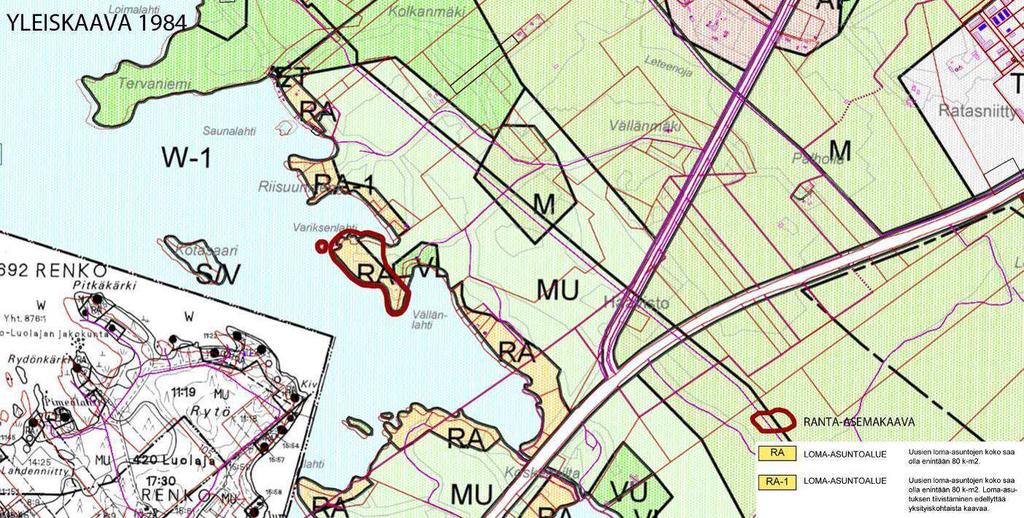 Rantaasemakaavassa on osoitettu Matkailua palvelevien rakennusten korttelialueita (RM) ja maa- ja metsätalousalueita