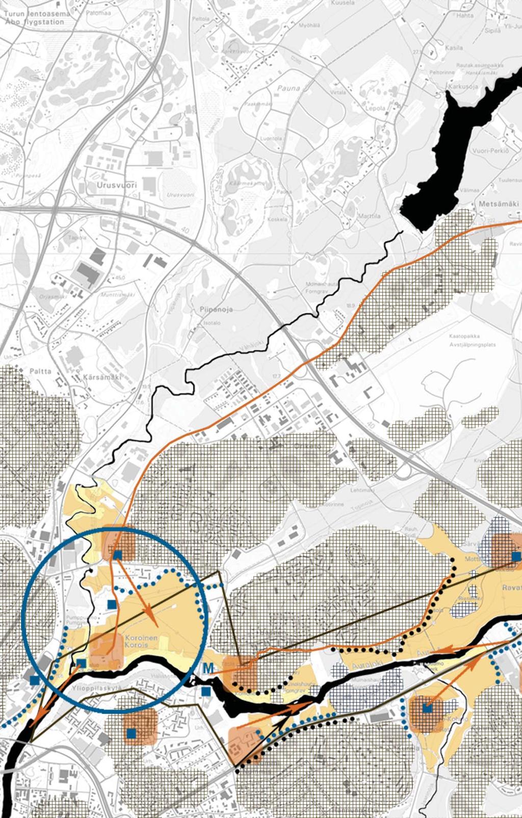 Maisemanhoitosuunnitelma-kartta (3.3 Yleiset maisemanhoitosuositukset, s. 34 45) Päälaakson vedenjakajaselänne (s. 36) Metsäsaareke (s.