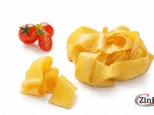 Pasta Pappardelle 20mm, 3000g DURUM-VEHNÄSUURIMO (72% ), tuore KANANMUNA (14,4 % ), vesi.