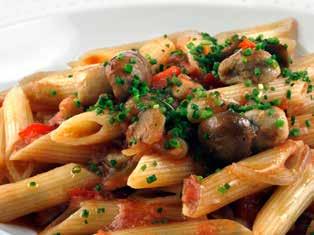 Lisää jäinen pasta kiehuvaan suolalla maustettuun veteen noin 2 minuutiksi, tai sekoita jäinen pasta kuumaan kastikkeeseen 3min. Pasta Penne 1000g DURUM-VEHNÄSUURIMO, vesi.