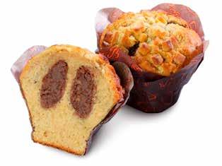 Cappucino-muffinssi 45g Ainekset: vesi, sokeri, KANANMUNA, kasviöljy (rapsi, palmu), tärkkelys, valkosuklaapala (sokeri, kaakaovoi, MAITOJAUHE, MAKEA HERAJAUHE) emulgointiaine (E322 SOIJALESITIINI),