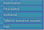 Kun olet kirjautunut laitteeseen, voit tutkia laitteen asetuksia. Älä kuitenkaan tee mitään muutoksia, ellet tiedä muutosten vaikutuksesta asetuksiin.