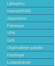 4.5 Asetukset Tässä toiminnossa tehdään kaikki tärkeät