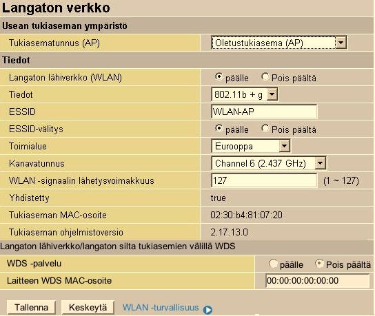 tiettyjen verkkosovittimien liikennöinnin