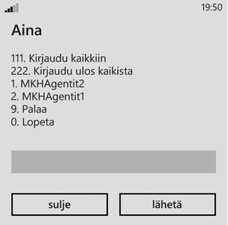 Kirjautuminen matkapuhelimen toiminnekoodeilla Käyttöohje Palvelusarja L 3 (5) Toiminnekoodien päävalikkoon pääset valitsemalla matkapuhelimella #111# ja Soita näppäin (