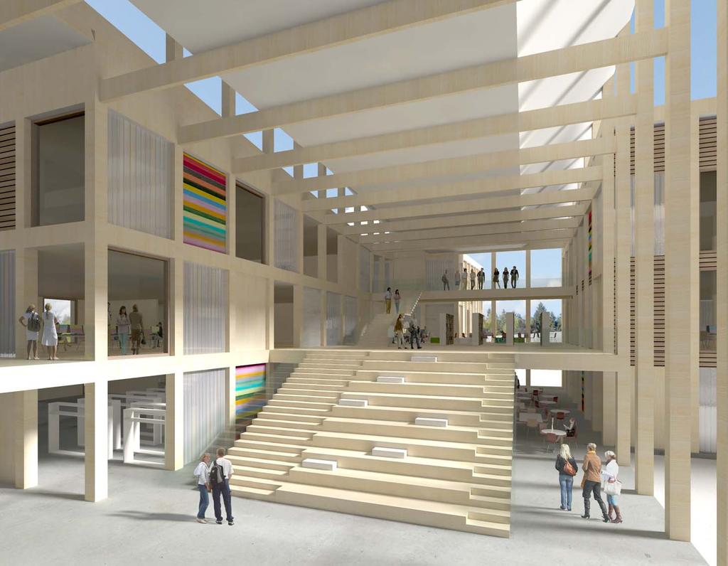 Monikäyttöinen aulatila / Forum Sisäänkäyntikerros 1/200