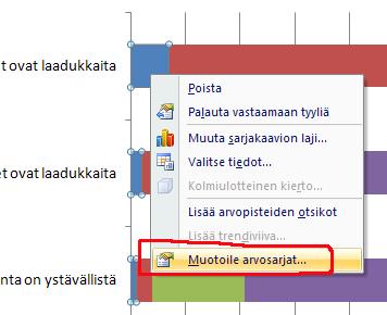 ja vielä neutraali, en osaa sanoa -mielipide keltaiseksi.