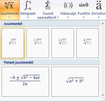 Klikkaa viivan yläpuolella olevaan ruutuun, jotta pääset tekemään sinne