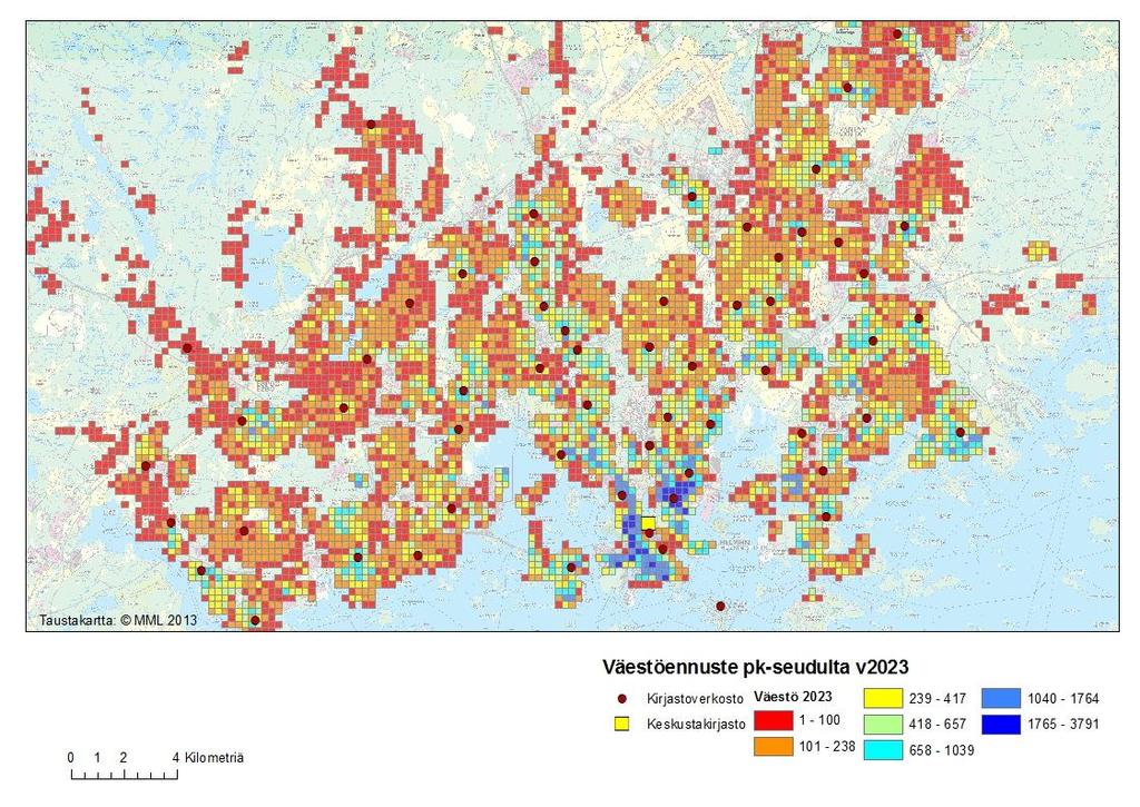 5.6.2014 Gispositio Oy Väestöennuste 2023: 1 124 068 Pääkaupunkiseudun väestötiedot on poimittu Seutu-CD tietoaineistosta.