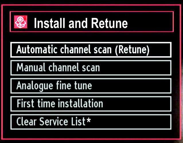 Afterwards, the following OSD will be displayed on the screen: If you select CABLE option, the following screen will be displayed: You can select frequency ranges from this screen.