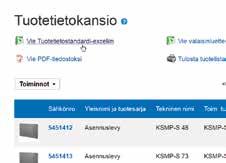 Valitse osiosta kaikki harmonisoimattomat yleisnimet ja klikkaa tuotelistauksen otsikkopalkin yläpuolella Lisää kaikki xx tuotetta Tuotetietokansioon. 5.