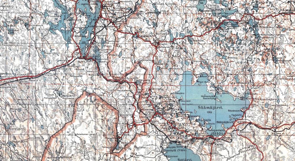 SUOJÄRVEN ETELÄISTEN KYLIEN YHTEYDET Suojärven eteläisistä kylistä oli paljon avioliittoyhteyksiä erityisesti Veskelykseen, Säämäjärvelle (ent.