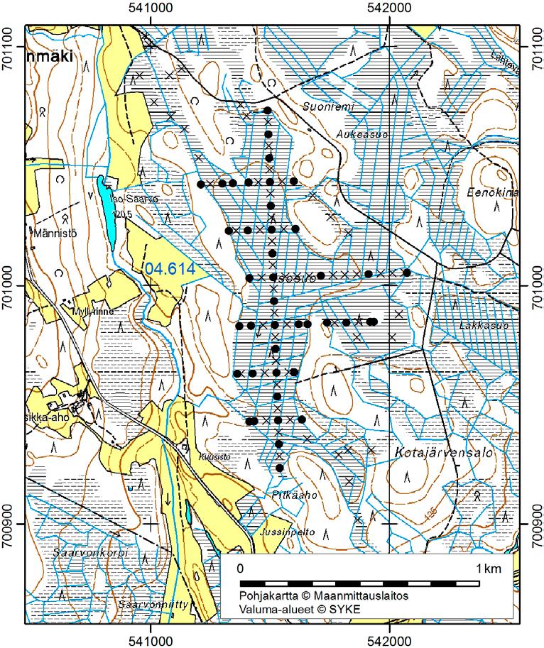 Nilsiässä (Kuopiossa) tutkitut suot ja niiden turvevarat. Osa 2. 16. Isosuo Isosuo (x = 7009,9, y = 5416,7) sijaitsee 13 km linnuntietä Nilsiän keskustasta länteen.