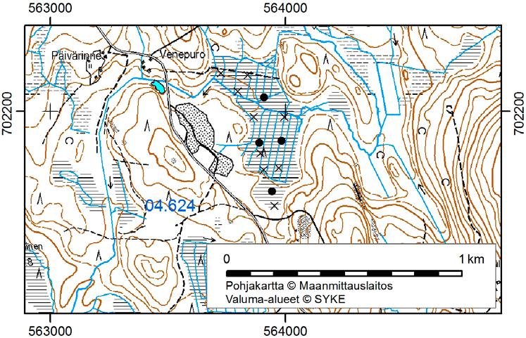 Nilsiässä (Kuopiossa) tutkitut suot ja niiden turvevarat. Osa 2. 49. Venepuronsuo Venepuronsuo (x = 7021,9, y = 5639,4) sijaitsee 17 km linnuntietä Nilsiän keskustasta koilliseen.