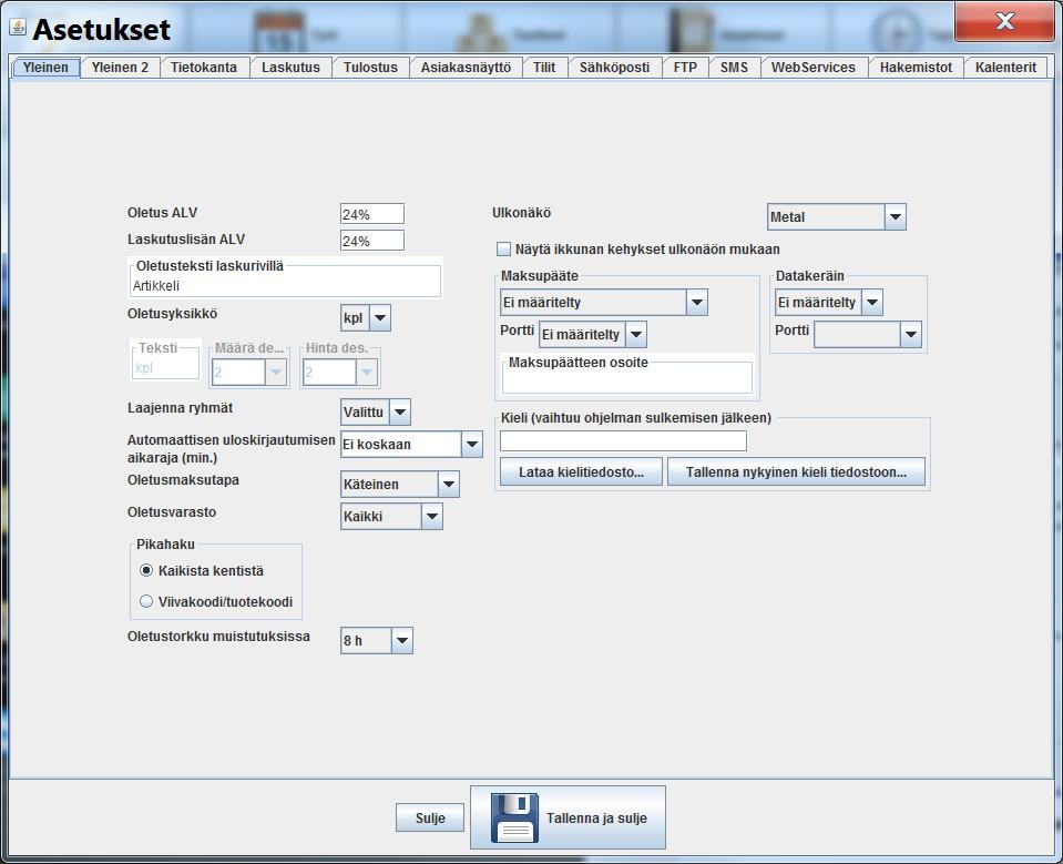 Ver. 3.0 KÄYTTÖOHJE MavaSoft-kayttoohje.docx Sivu 9/48 TIEDONSIIRTOYHTEYS Jos käyttää pankkiyhteyttä tai haluaa päivittää ohjelman (sisältyy ylläpitoon), tarvitaan tiedonsiirtoyhteys.