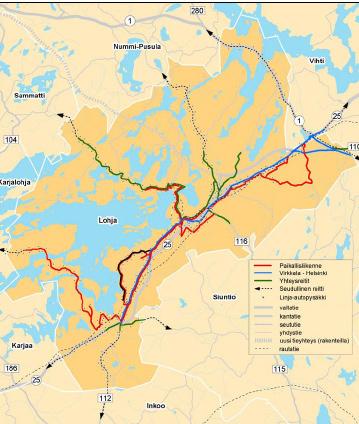 Vuonna 2003 noin 80 % Lohjan väestöstä asui alle yhden kilometrin päässä lähimmästä linja-autopysäkistä.