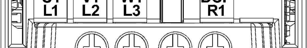 Kytkentä 3.3 Teho-osien asennus Teho-osien osien kytkeminen Verkkoliitäntä Kytke verkkoliitäntä liittimiin U1/L1, V1/L2 ja W1/L3. Kytke verkkoliitännän suojamaajohdin taajuusmuuttajan PE-liittimeen.