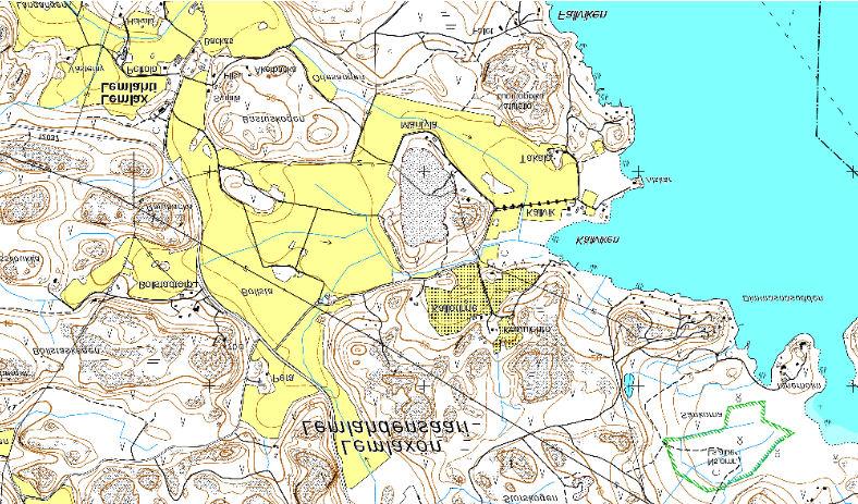 raja/ Gränsen för det egentliga grundvattnets