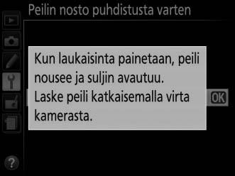 Alipäästösuotimen tarkistus tai puhdistus edellyttää luotettavaa virtalähdettä.