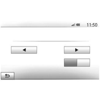 NAVIGERINGSINNSTILLINGER (4/4) Navigering Traffic settings Traffic detour settings Trafikinfo Off On Offer detour if the calculated route saves more than: Kartuppdateringar Trafik