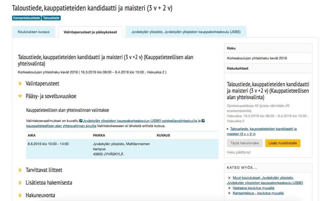 Korkeakoulujen yhteishaku