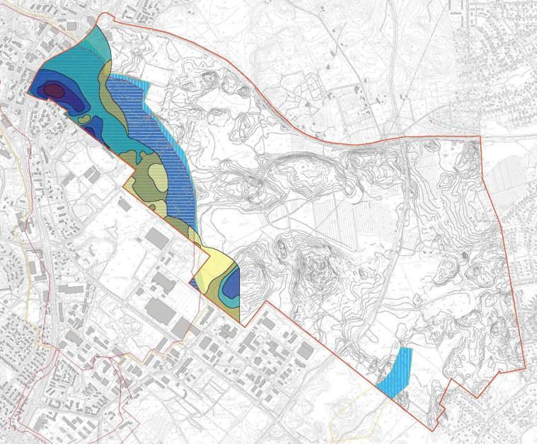 Kuva 6. Pohjavesikaavio Geologian tutkimuskeskuksen keilausten mukaan.