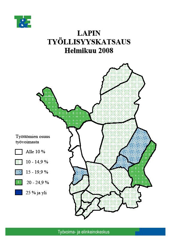 Työttömyys Lapin työttömyysaste 13,0 % (Koko maa 8,0 %) alle 25-vuotiaita