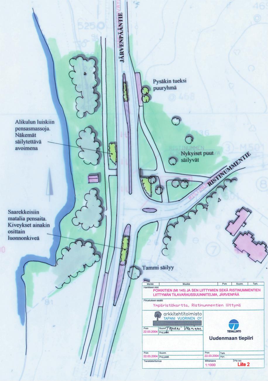 2004 HANKEKORTTI Tuusulanjärvi Järvenpää Tuusula NYKYTILA JA ONGELMAT Seututieluokkainen Järvenpääntie - oikkitie-yhteys (mt 145) palvelee Järvenpäähän saapuvaa ja sen keskustan ohittavaa liikennettä.
