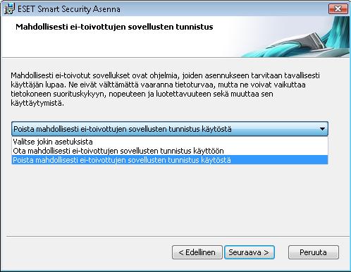 1 Tyypillinen asennus Tyypillistä asennusta suositellaan käyttäjille, jotka haluavat asentaa ESET Smart Securityn käyttämällä sen oletusasetuksia.