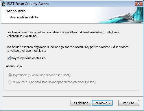 Automaattinen tila poikkeuksilla (käyttäjän määrittämät säännöt). Tämä tila toimii kuin automaattinen tila, mutta sallii käyttäjän lisätä mukautettuja sääntöjä.