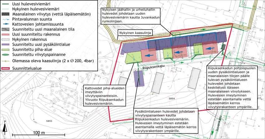 FCG SUUNNTTELU JA TENA OY Loppurpori ().... VE Vihoehoisesi oisess rkisuvihoehdoss (VE) suunnielulueell muodosuv lduln puh kovede pyriään mnpäällisien viivyyspinneiden vull imeyämään mperään.