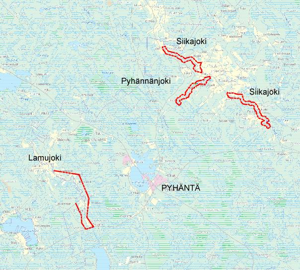 1 JOHDANTO Tämä luontoselvitys on tehty osana jokivarsien ympäristöselvityksiä Pyhännän rakennusjärjestystä varten.