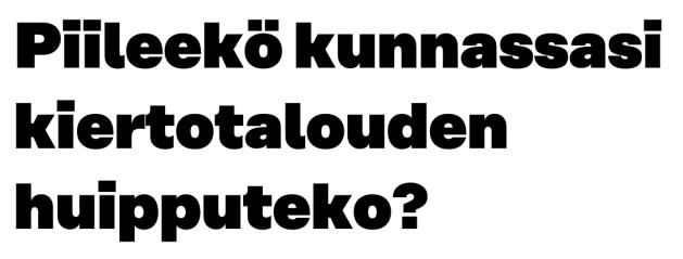 Haetaan tekoja, pieniä ja