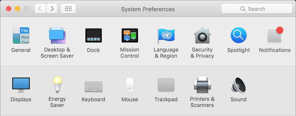 Muokkaa eleitä. Valitse Omenavalikko (apple) > Järjestelmäasetukset tai klikkaa Järjestelmäasetukset-kuvaketta Dockissa ja klikkaa sitten Ohjauslevy.