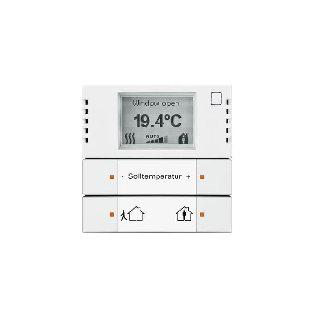 23 (61) 2.5.8 Huonetermostaatit Jos KNX-järjestelmällä halutaan ohjata lämmönsäätöä, pitää huoneisiin asentaa huonetermostaatteja. Niillä voidaan ohjata sekä lämmitystä että jäähdytystä.