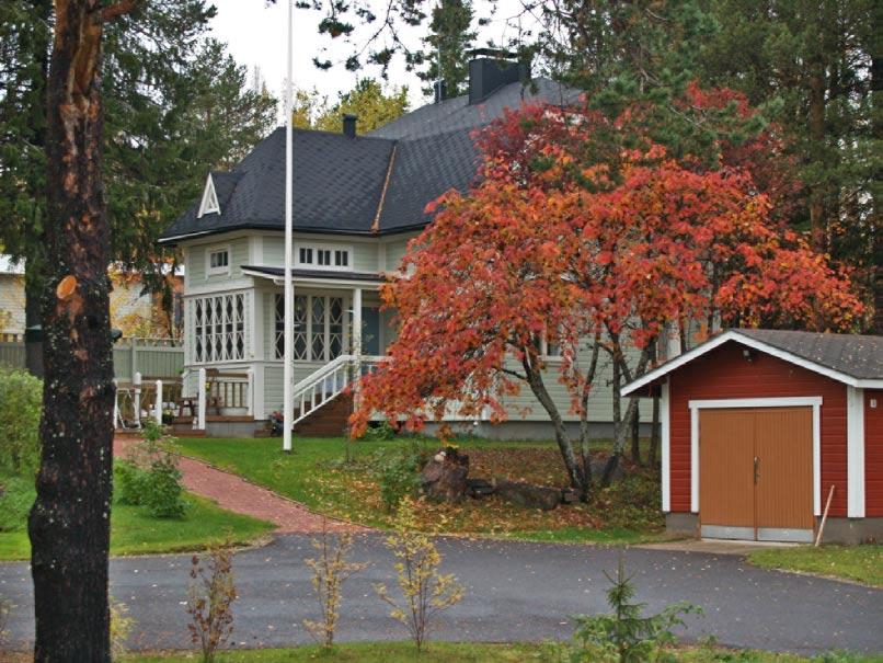 28. Asematie 3 Jugendvaikutteinen puinen asuinrakennus on 1930-luvulta ja siten harvinainen lajissaan Kemijärvellä.