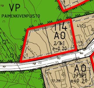 Kortteli 114 Alueelle saa rakentaa yksi- tai kaksiasuntoisia pientaloja (omakotitaloja) asumistarkoituksiin.