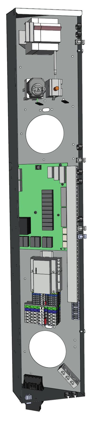 Asennus 14.4.1 Lämpöpumpun virtahuolto: 400 V 3N~ Lämpöpumppu saa virtaa :ltä mukana tulevalla mustalla pistokkeella, joka sijaitsee sähkökotelossa alimpana. (HUOM.