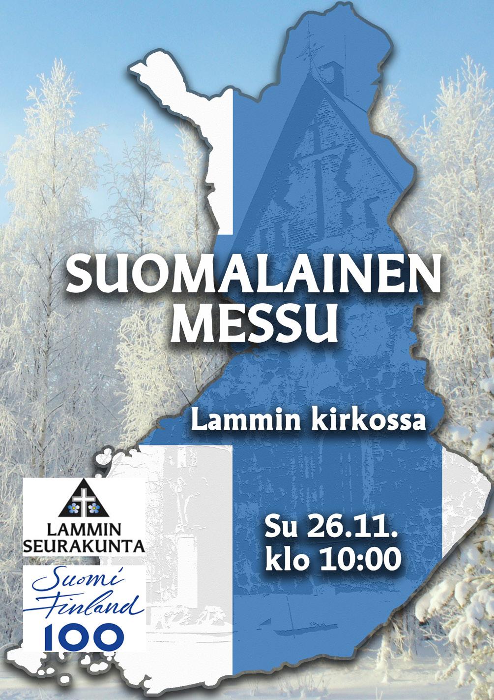 3 JUMALAN- PALVELUKSET ma 25.12. klo 7 Jouluaamun messu ti 26.12. klo 18 Tapaninpäivän iltamessu (huom. ei klo 10 jumalanpalvelusta) su 31.12. klo 10 Messu ma 1.1.2018 klo 18 Uudenvuodenpäivän iltamessu (huom.