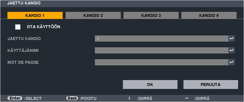 4. Viewer-toiminnon käyttäminen 2. [OPTIONS] (ASETUKSET) -valikko tulee esiin. Valitse (OPTIONS) -kuvake painamalla -painiketta ja paina sitten Enter-painiketta.