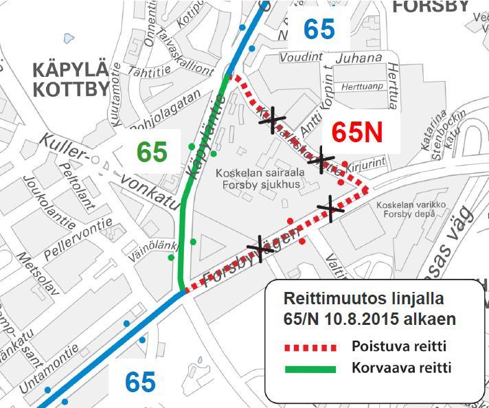 12 Linjat H54 Kehä I:n tason poikittaisliikenteen tarjontaa kehitetään vastaamaan poikittaisliikenteen kehittämissuunnitelman 2012 2022 mukaista palvelutasoa.