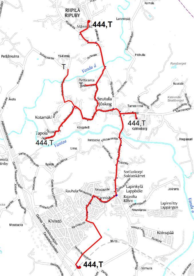 27 2.6.3 Vantaan sisäiset linjat ja Vantaan suunnan seutulinjat Vantaan suunnan bussilinjasto uudistuu täysin 10.8.2015 alkaen.