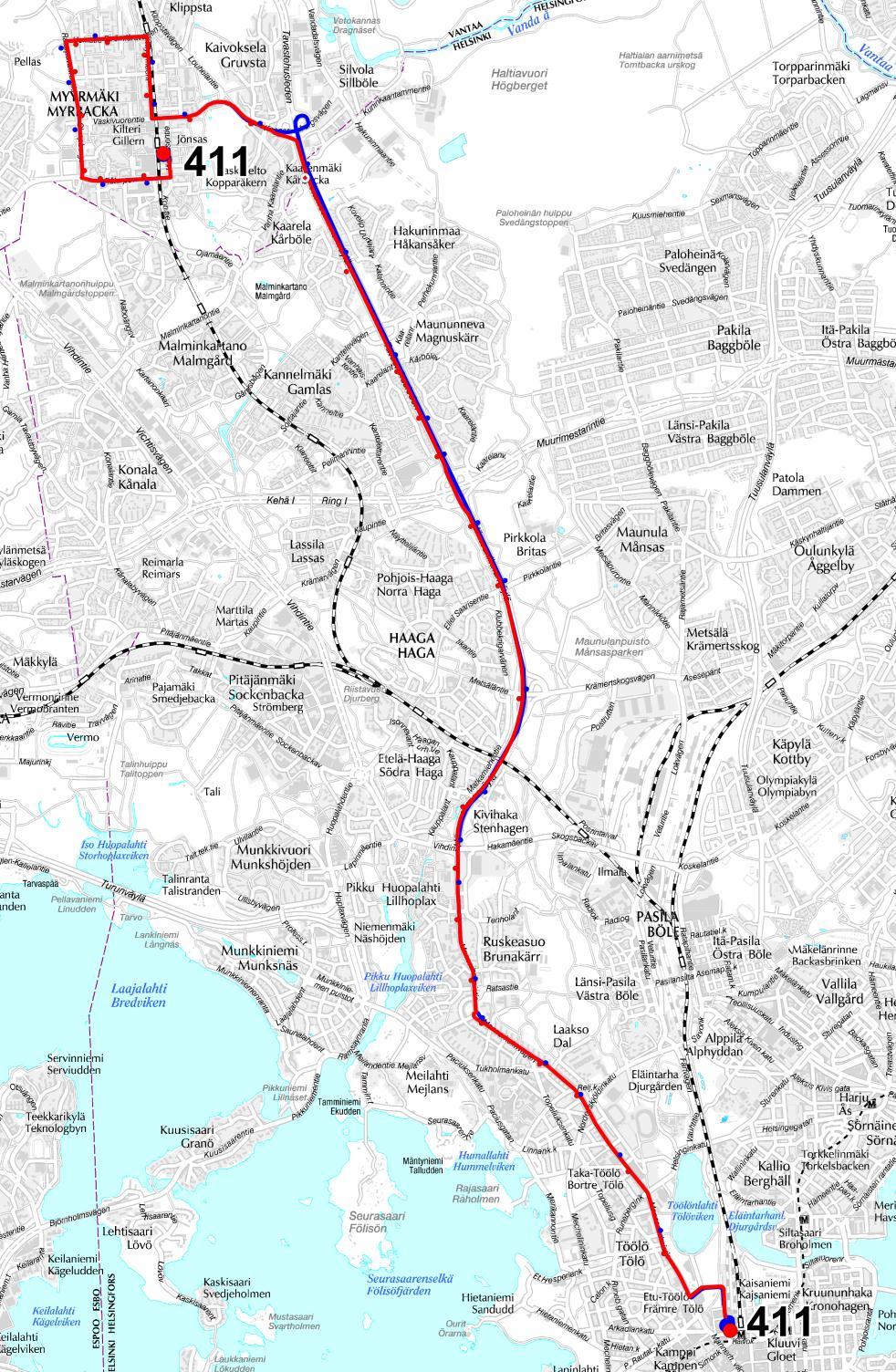 52 Linjat 400N, 411, 421, 452 ja 453 Linjojen 452 ja 453 linjanumerot muuttuvat. Uudet linjatunnukset ovat 411 ja 421.