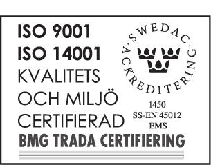 Ympäristö ja Laatu Faluplast on huhtikuusta 2001 lähtien sertifioitu sekä ISO 9001 että ISO 14001 sertifikaatin mukaisesti.