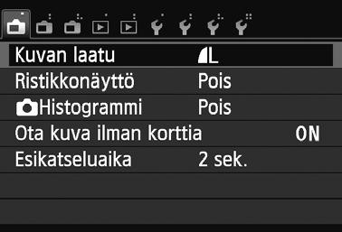 LCD-näytön näkymän vaihtaminen B-pikavalinta Joka kerta, kun painat <B>painiketta, LCD-näytön näkymä vaihtuu Kuvaus näytöllä -näytöstä B-pikavalintanäytöksi (s. 50) tai päinvastoin.