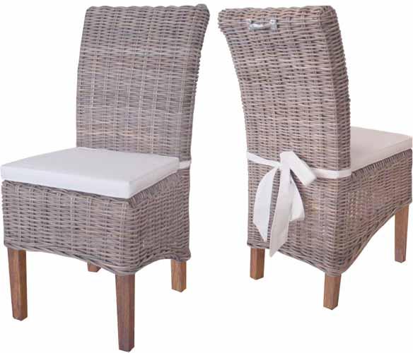 109 Kubu-rottinkikalusteita Kubu rattan furnitures Savona-tuoli + pehmuste Savona chair + cushion 45 x 54 x 103 cm istumakorkeus ilman