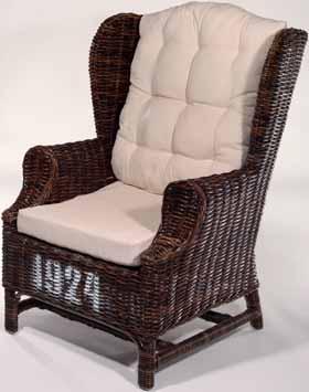 Toimitetaan koottuna Pre-assembled Hilton-rottinkinojatuoli Hilton rattan lazy chair värit kuulto antiikinvalkoinen, kubu harmaa, ruskea